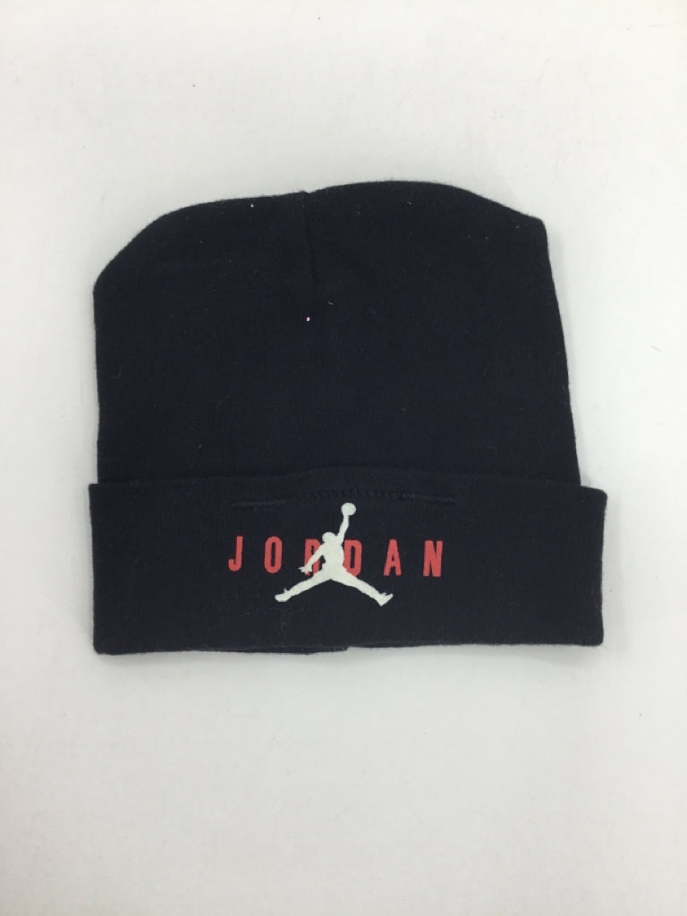 Air Jordan Child Size Newborn Black screen printed Hats - boys