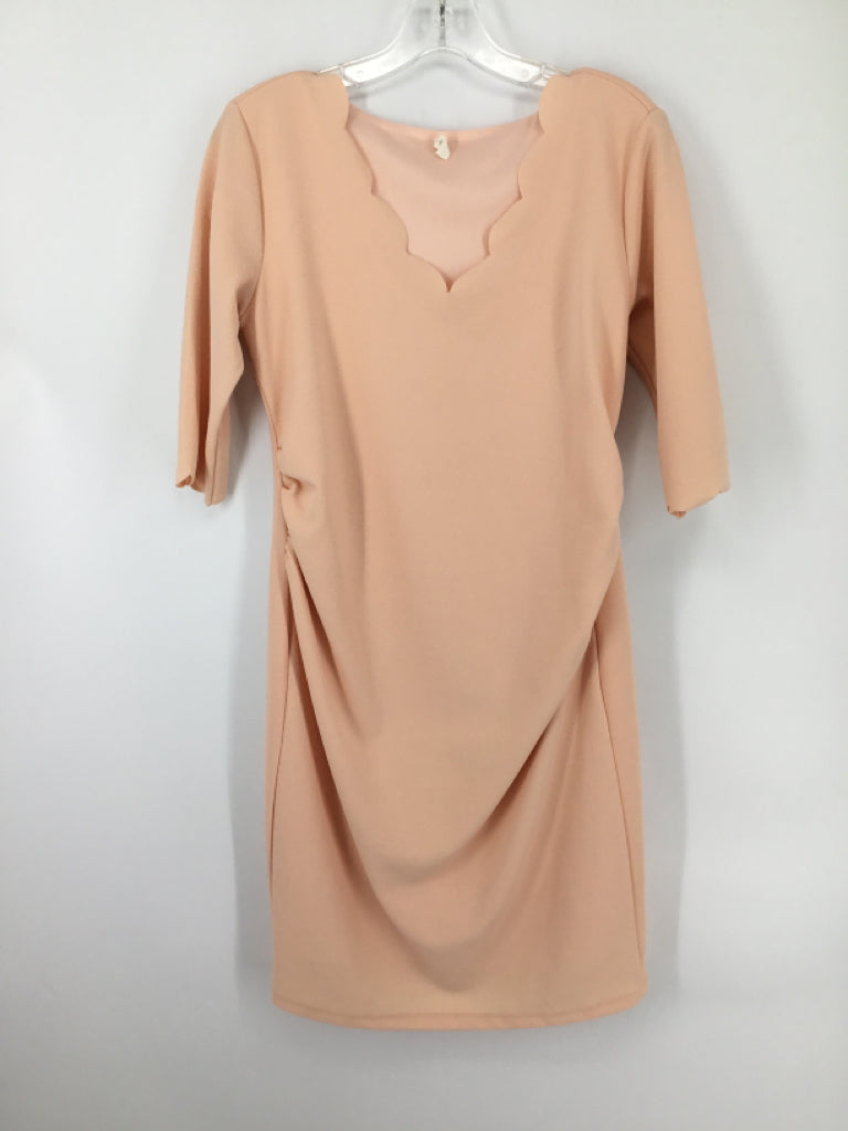 Pink Blush Size M Poly Blend Dress - Maternity