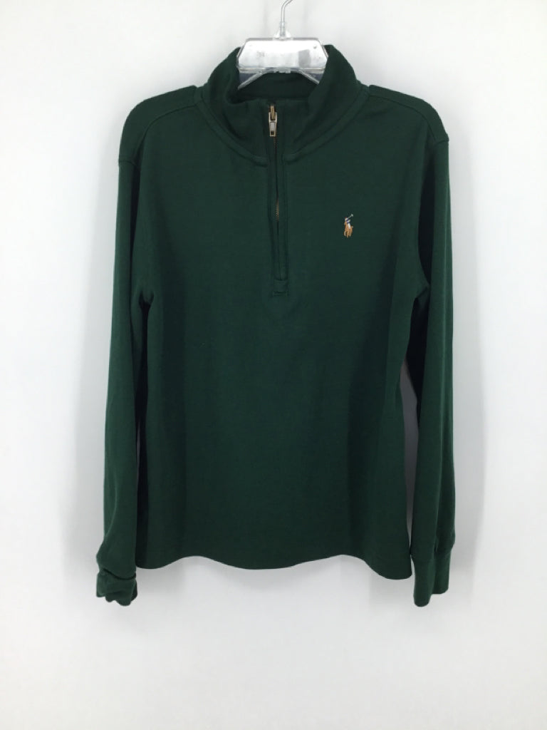 Ralph Lauren Child Size 7 Green Solid Shirt - boys