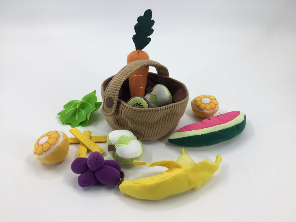 Ikea DUKTIG Plush Fruit Basket Set