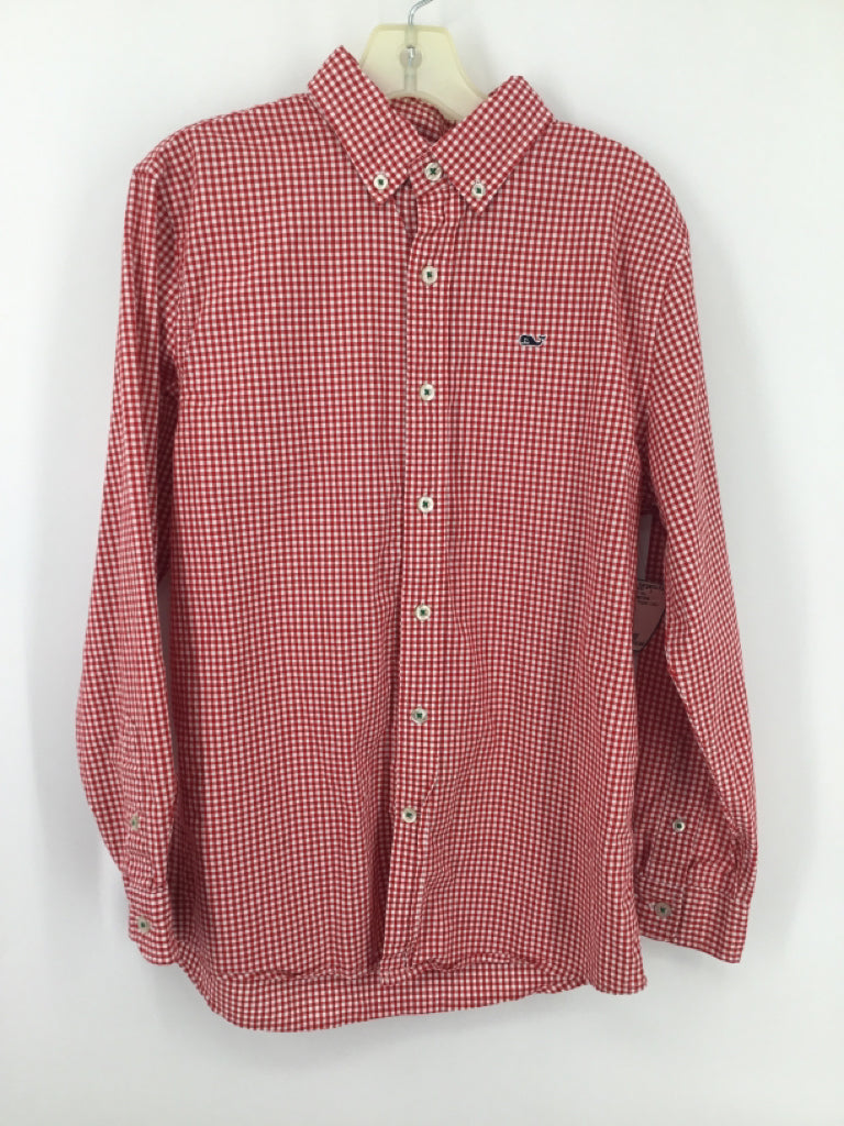 vineyard vines Child Size 12 Red Gingham Shirt - boys