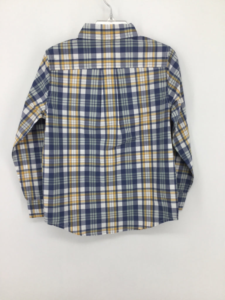 Janie and Jack Child Size 4 Blue Plaid Shirt - boys