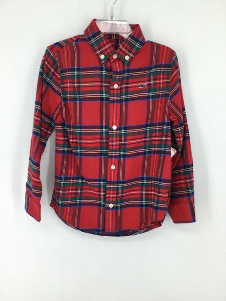vineyard vines Child Size 4 Red Plaid Shirt - boys