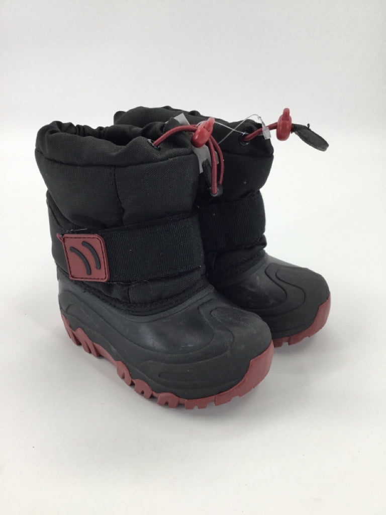 Cat & Jack Child Size 7 Black Rain/Snow Boots