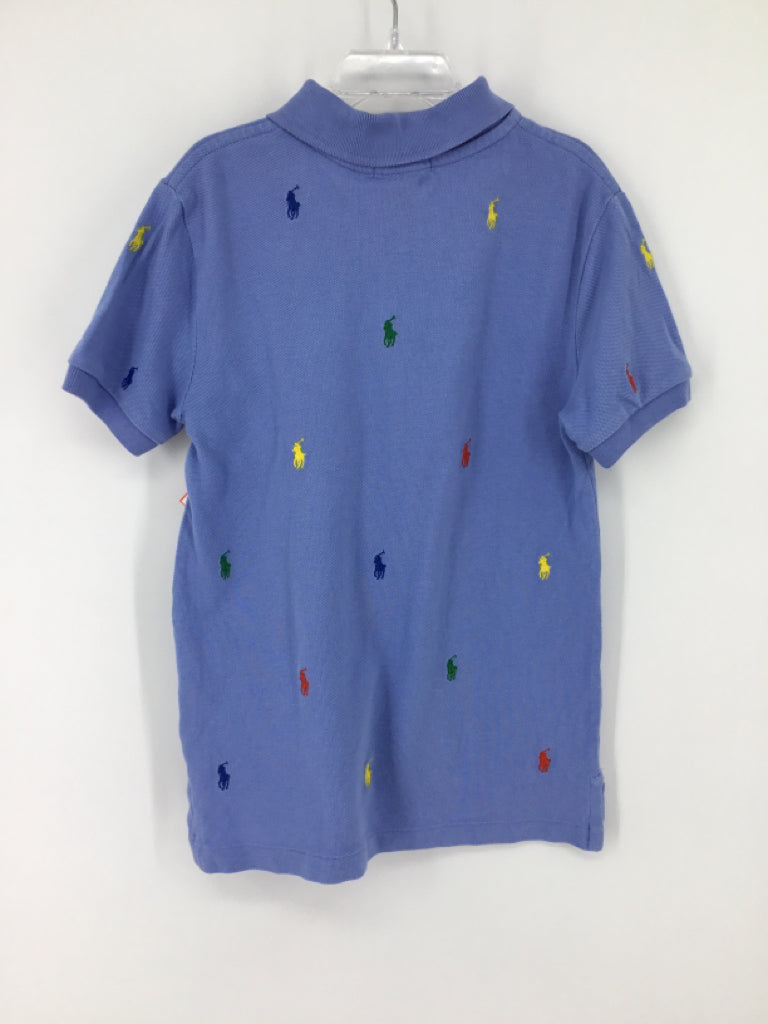 Ralph Lauren Child Size 7 Blue Embellished Shirt - boys