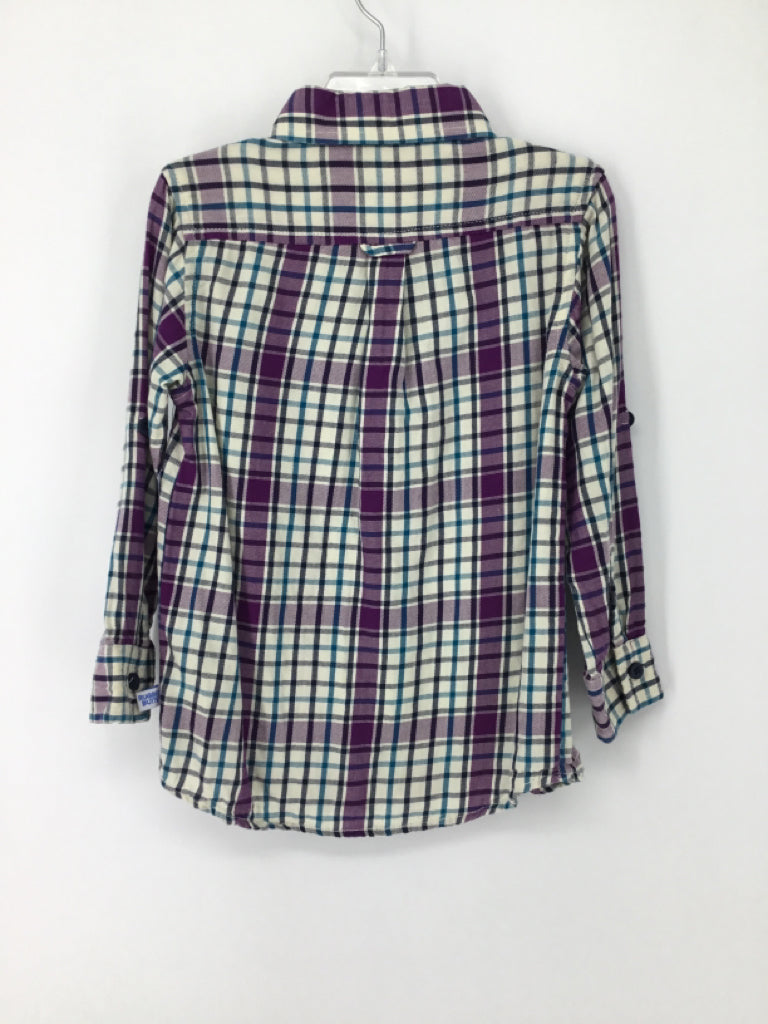 Rugged Butts Child Size 4 Purple Plaid Shirt - boys