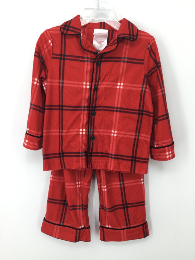 Wonder Shop Child Size 2 Red Plaid Pajamas - boys