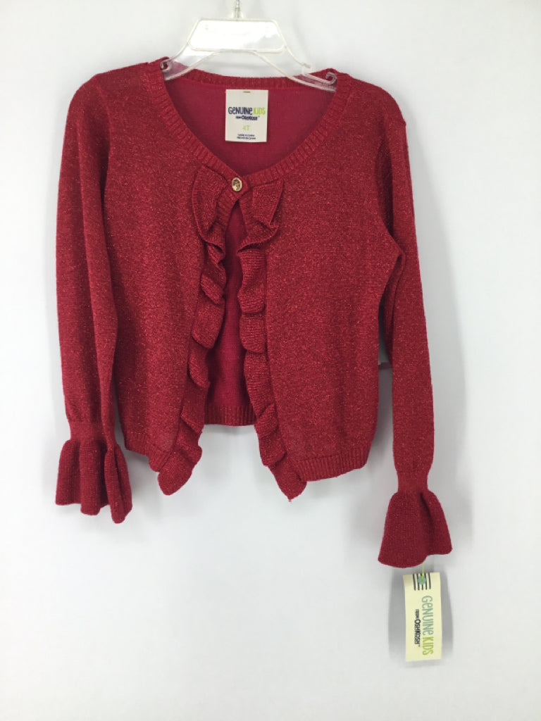 Genuine Kids Child Size 4 Red Sweater - girls