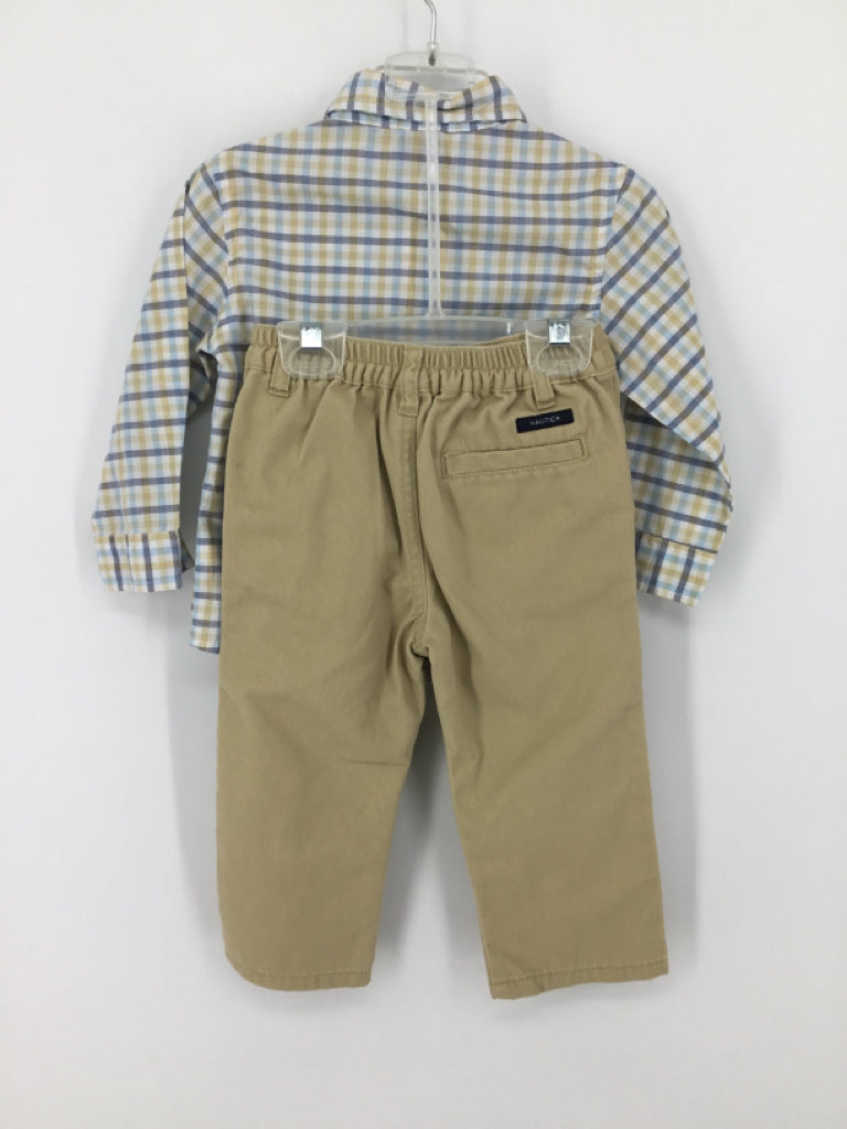 Nautica Child Size 18 Months Multi-Color Checkered Outfit - boys
