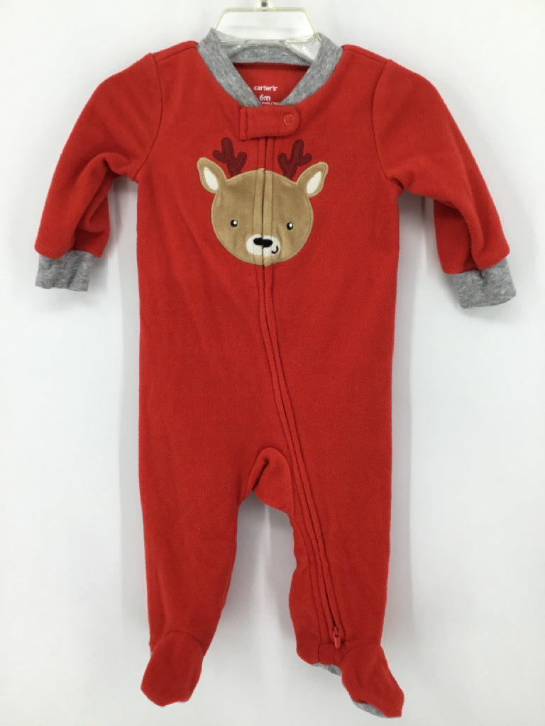 Carter's Child Size 6 Months Red Christmas Sleeper