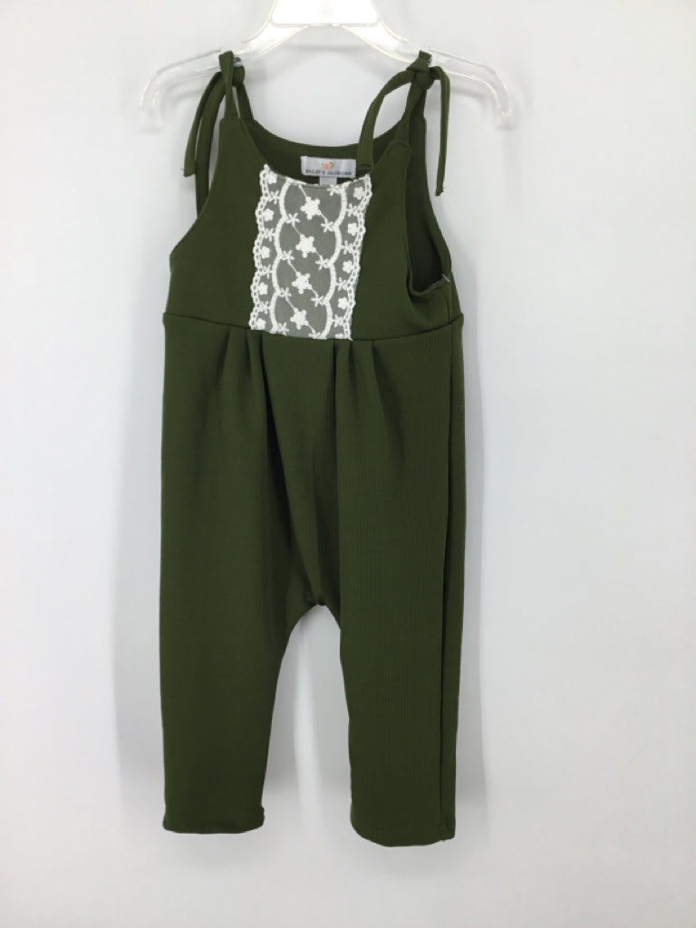 Bailey Bloosoms Child Size 18-24 Months Green Outfit - girls