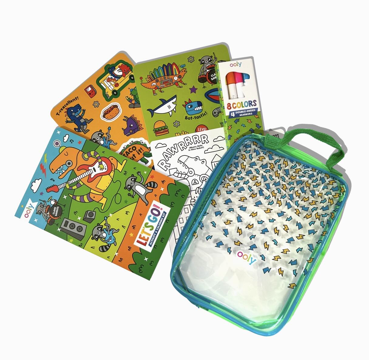 Ooly - Let's Go! Activity & Coloring Kit (Robo Dinos)