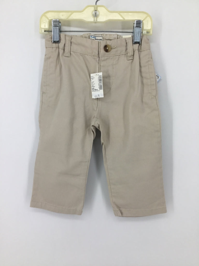 Childrens Place Child Size 12-18 Months Tan Solid Pants - boys