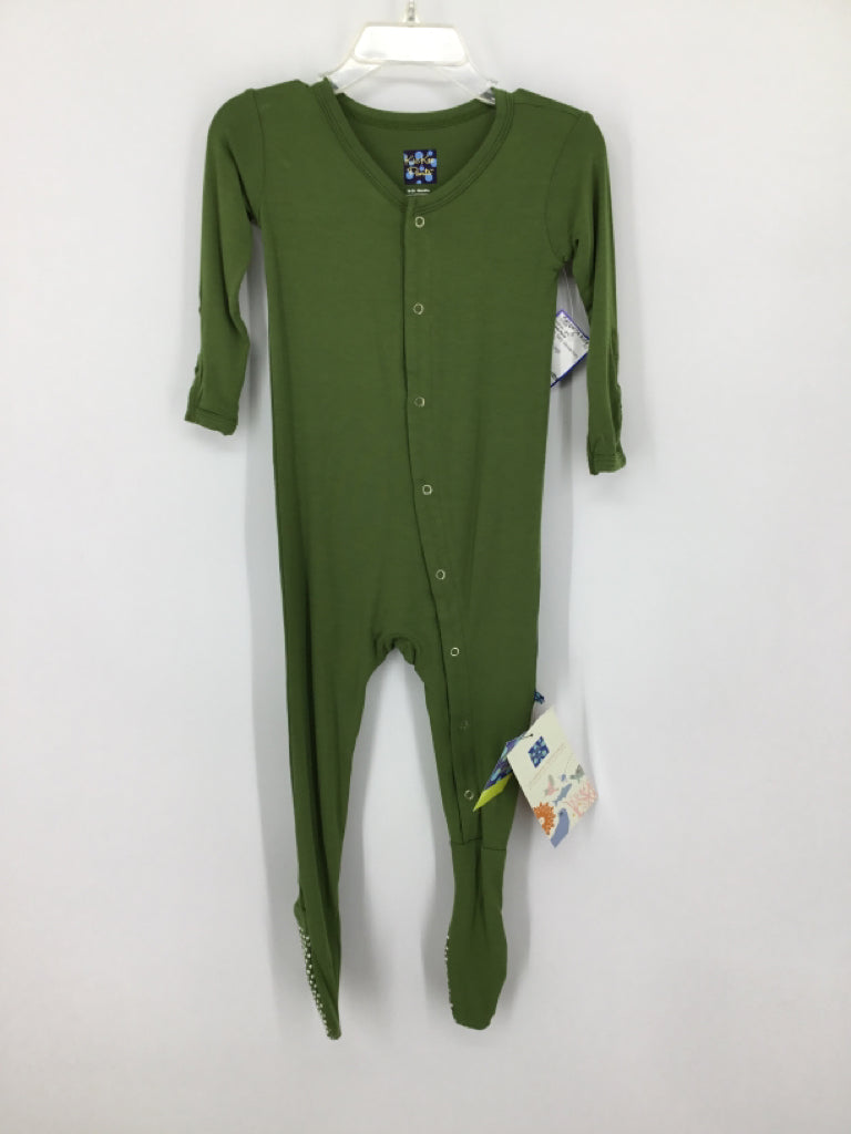 Kickee Pants Child Size 18-24 Months Green Pajamas - girls
