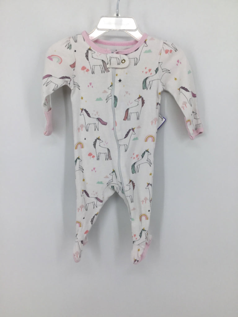 cloud island Child Size 0-3 Months Pink Sleepers