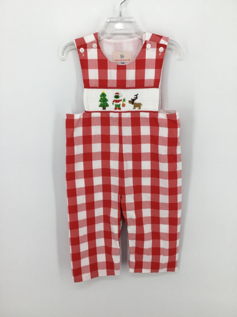 Smockingbird Child Size 24 Months Red Christmas Outfit