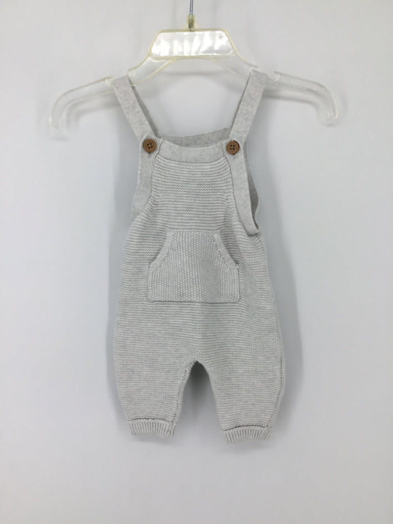 Little Planet Child Size Newborn Gray Solid Overalls - boys