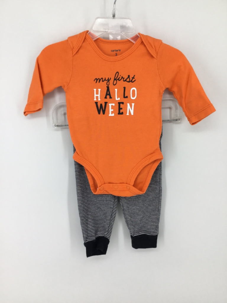 Carter's Child Size 3 Months Orange Halloween Outfit