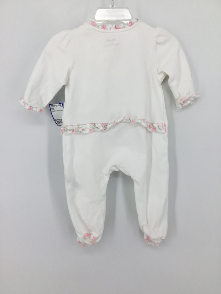 Little Me Child Size 6 Months White Sleepers