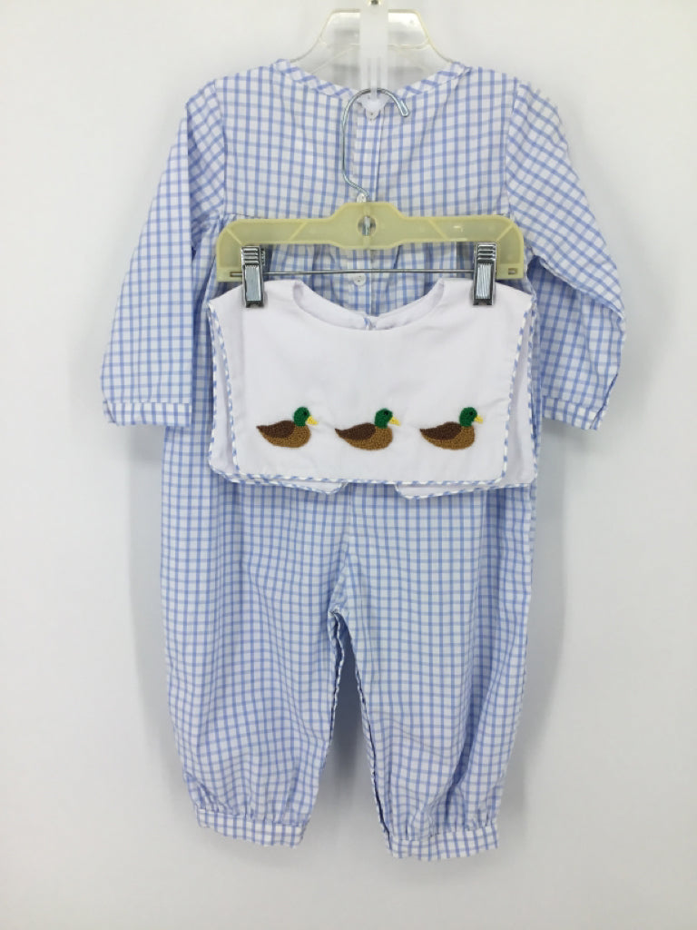 The Smocking Petals Child Size 24 Months Blue Thanksgiving
