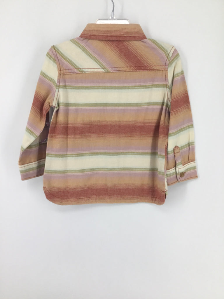 Little Co Child Size 18 Months Multi-Color Stripe Shirt - boys