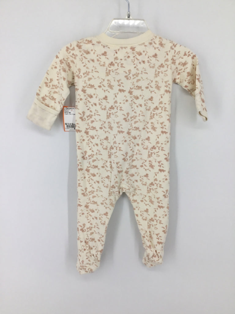 Quincy Mae Child Size 3-6 Months Cream Sleepers