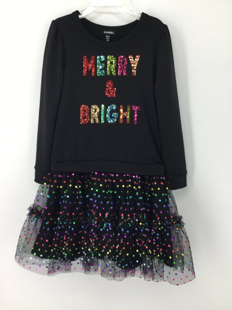 Zunie Child Size 6 Black Christmas Dress