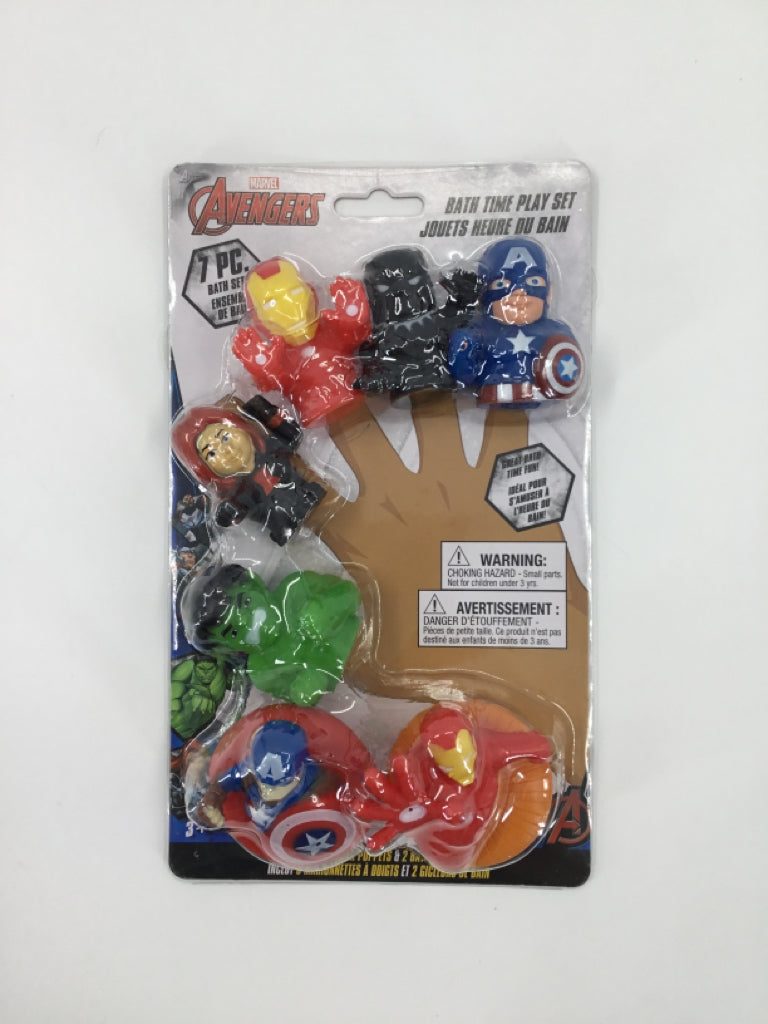 Marvel Avengers 7 pc Bath Time Play Set