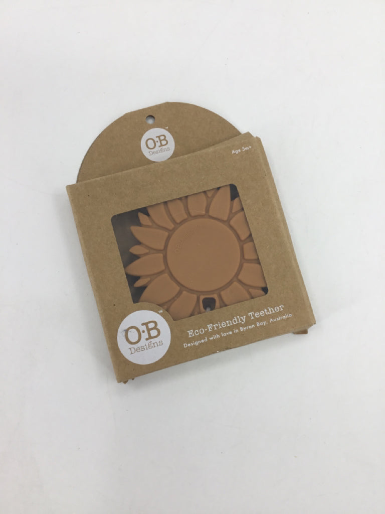 OB Designs Orange Silicone Sunflower Teether
