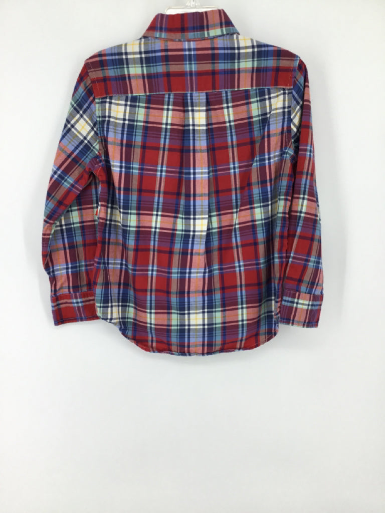 Ralph Lauren Child Size 4 Red Plaid Shirt - boys