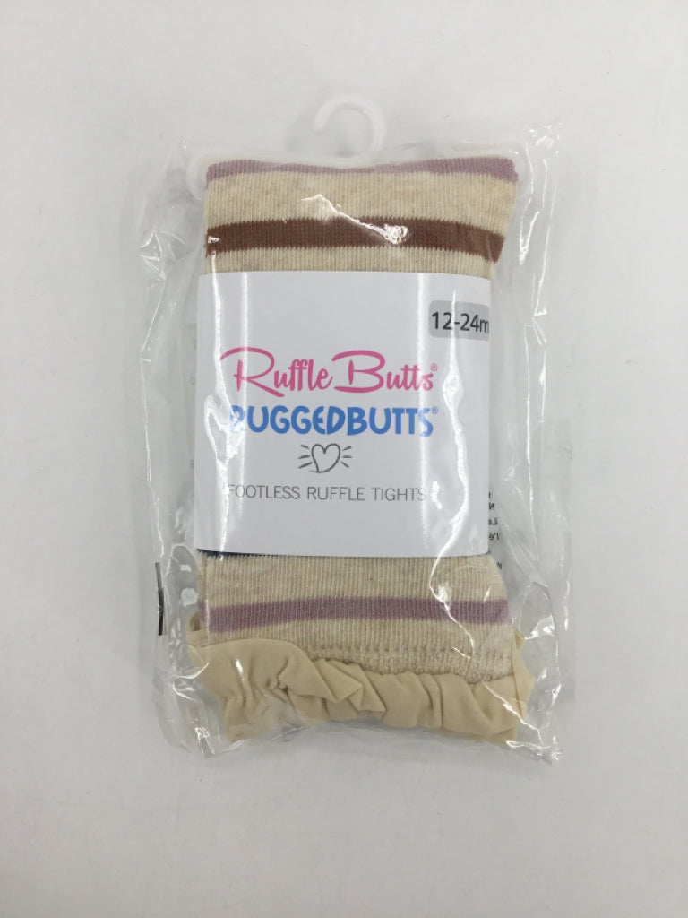 Ruffle Butts Child Size 12-24 Months Brown Tights - girls
