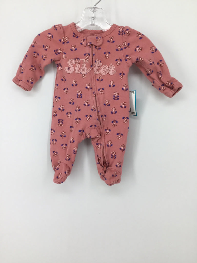 Carter's Child Size Preemie Pink Sleepers