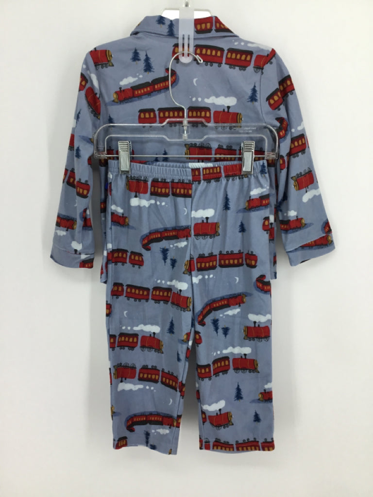 Just One You Made by Carters Child Size 2 Blue Train Pajamas - boys