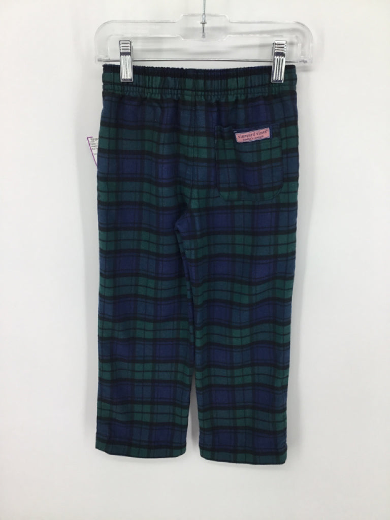 vineyard vines Child Size 5 Blue Plaid Pajamas - boys