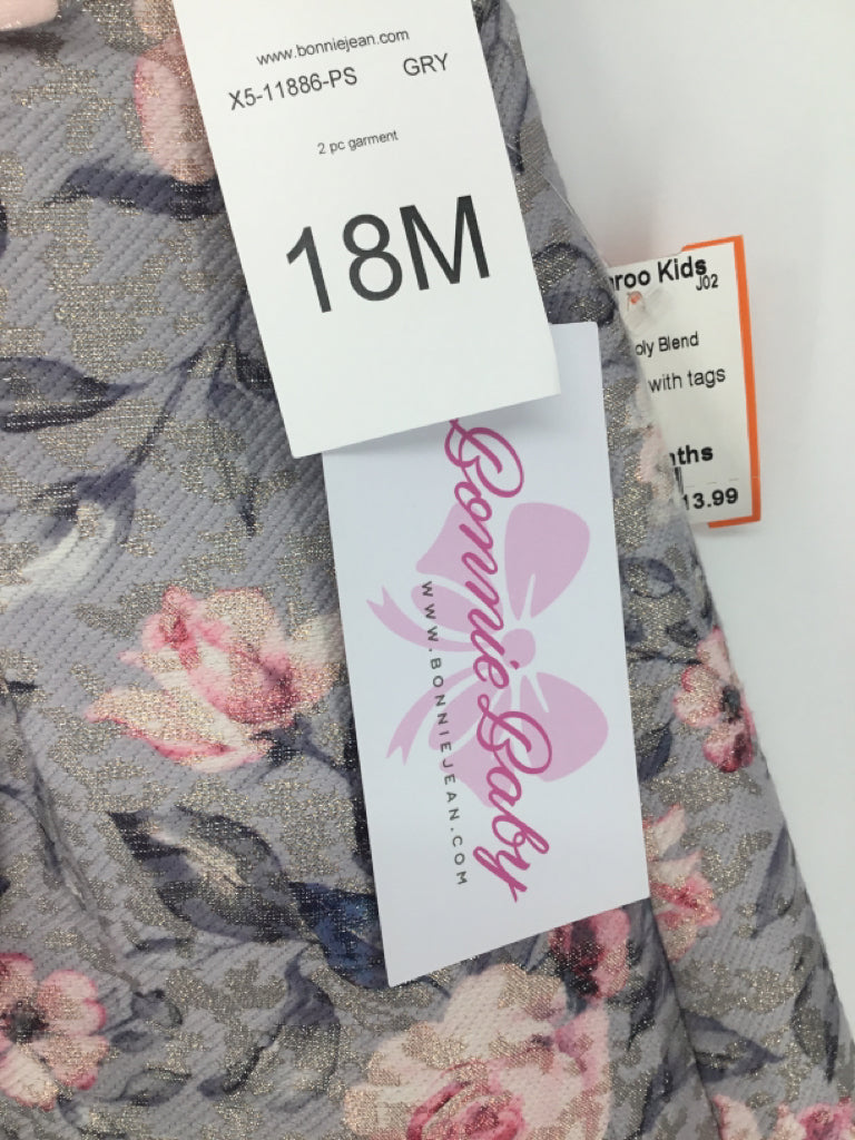 Bonnie Baby Child Size 18 Months Gray Dress - girls