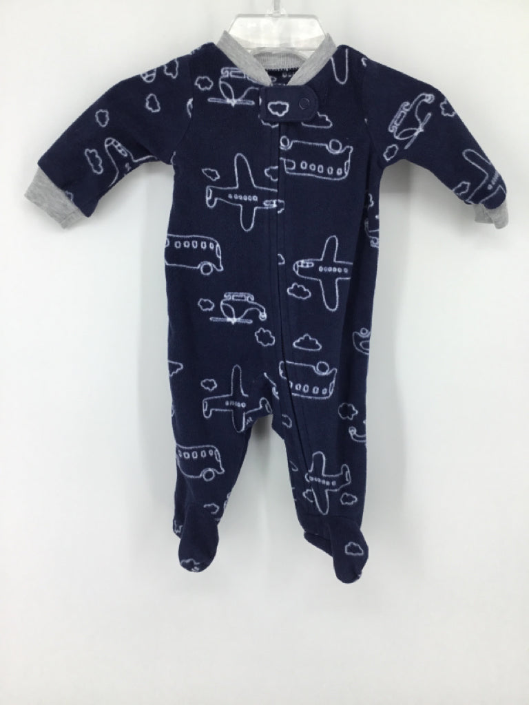 Carter's Child Size Newborn Navy Sleepers