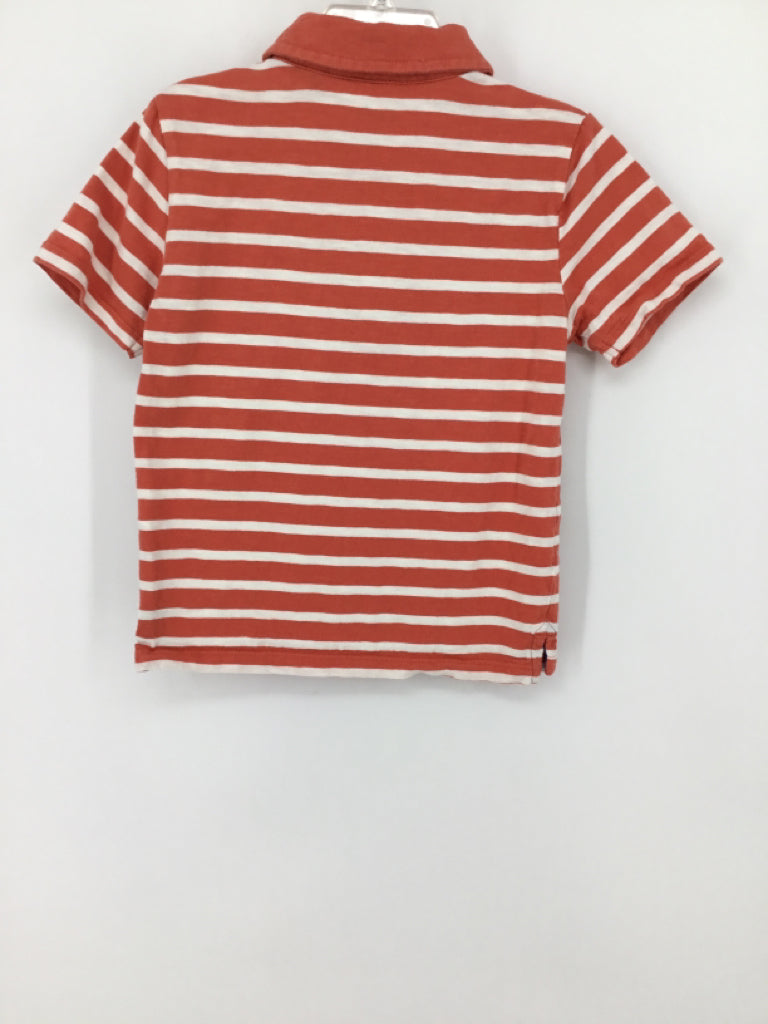Mini Boden Child Size 4 Orange Stripe Shirt - boys