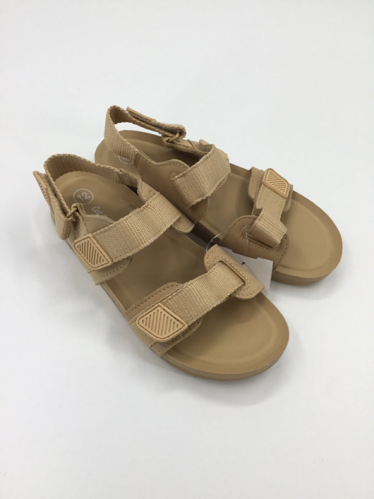 Cat & Jack Child Size 12 Tan Sandals/Flip Flops