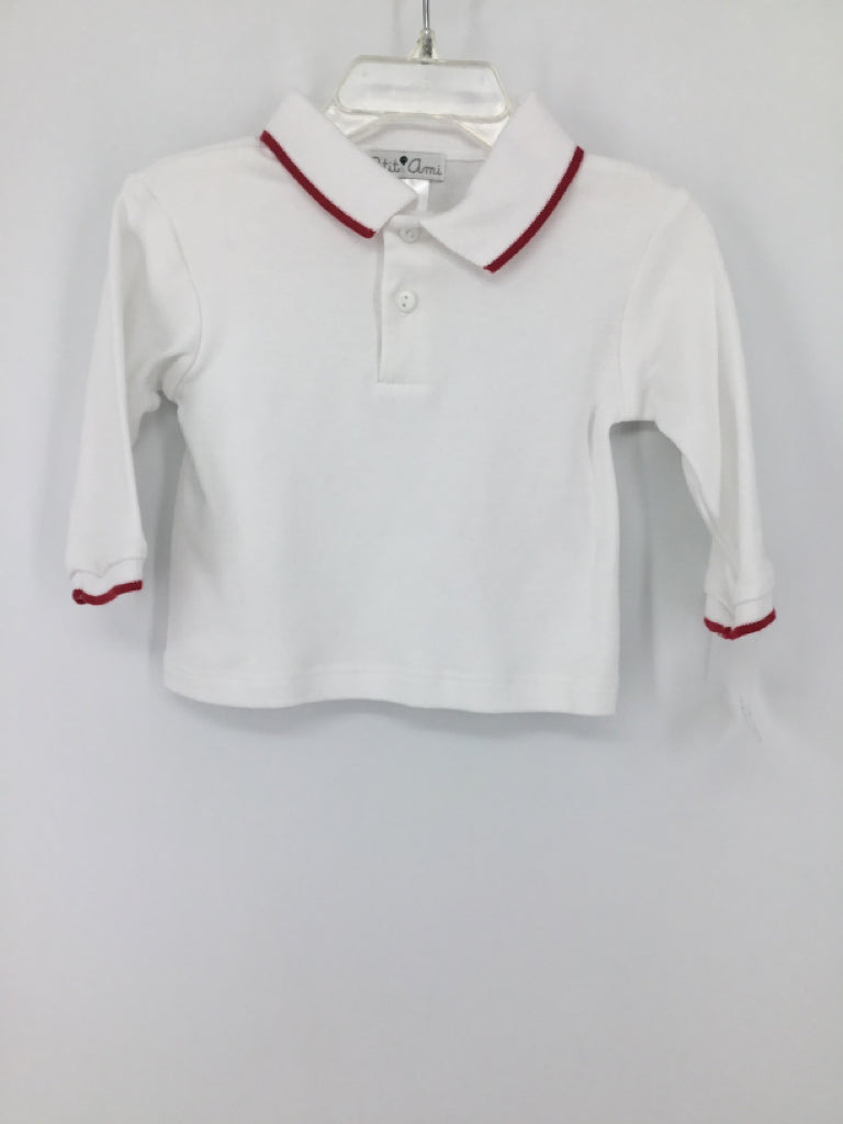Petit Ami Child Size 9 Months White Solid Shirt - boys