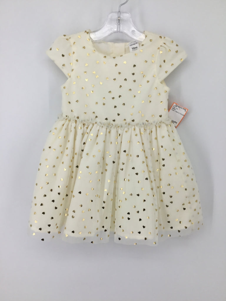 Carter's Child Size 18 Months Cream Dress - girls