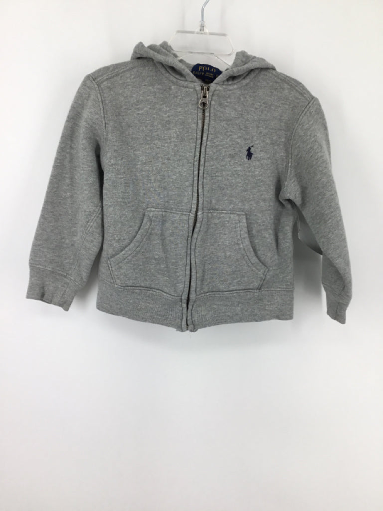 Ralph Lauren Child Size 3 Gray Solid Hoodie - boys