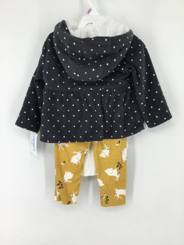 Carter's Child Size 9 Months Gray Outfit - girls