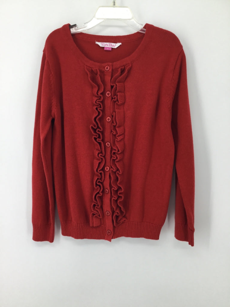 Ruffle Butts Child Size 7 Red Sweater - girls