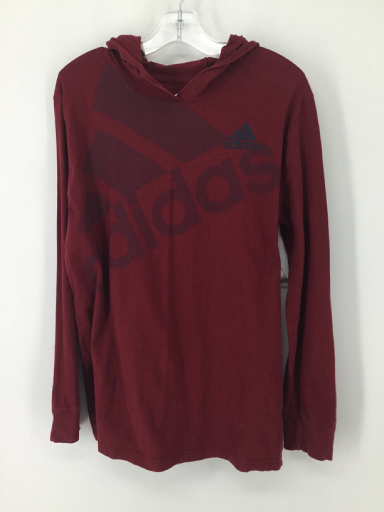 Adidas Child Size 10 Burgundy screen printed T-shirt - boys