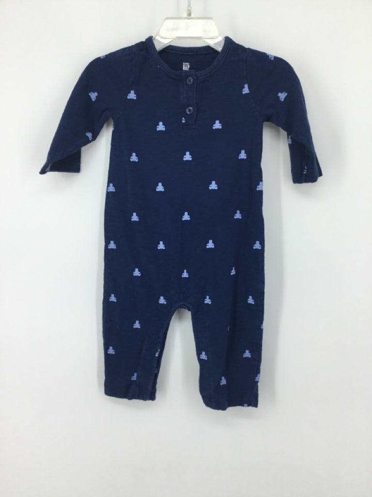Baby Gap Child Size 3-6 Months Blue Print Outfit - boys