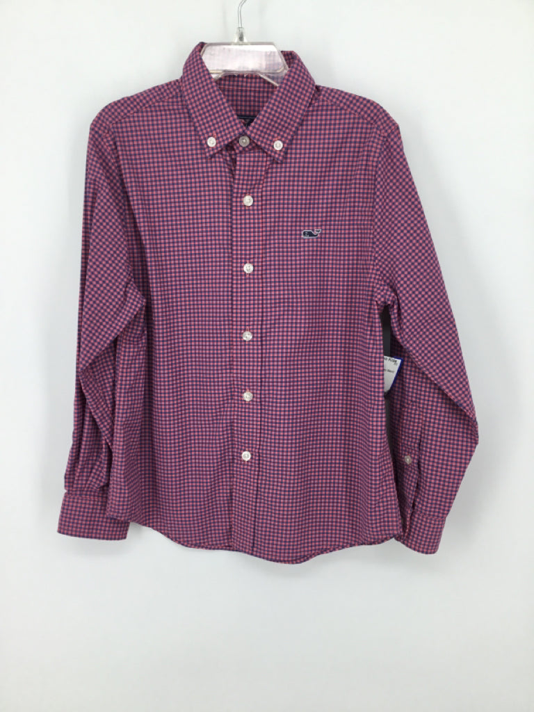 vineyard vines Child Size 5 Pink Gingham Shirt - boys