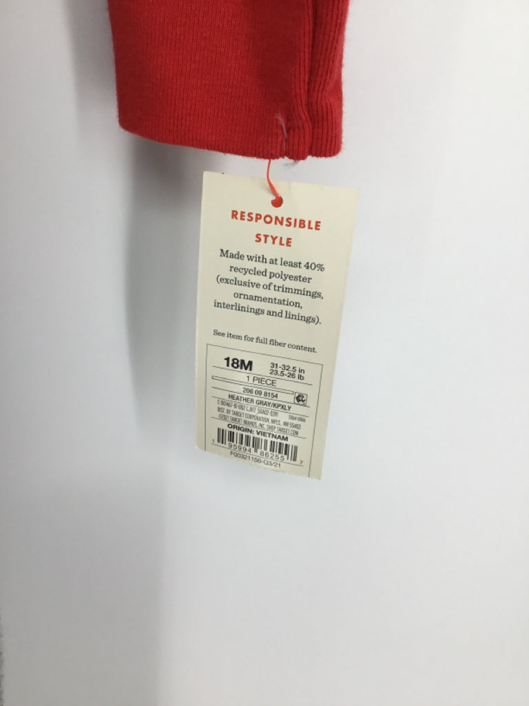 Cat & Jack Child Size 18 Months Gray Valentine's Day Outfit