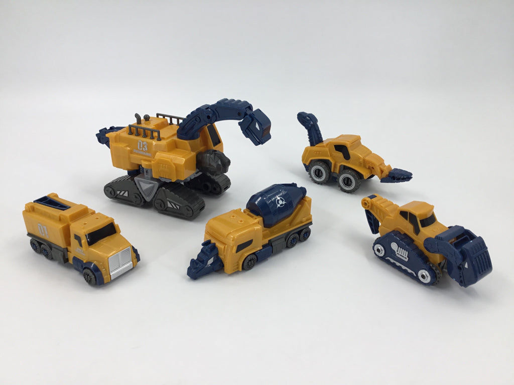 5-in-1 Transforming Construction and Dinosaur Robot Set