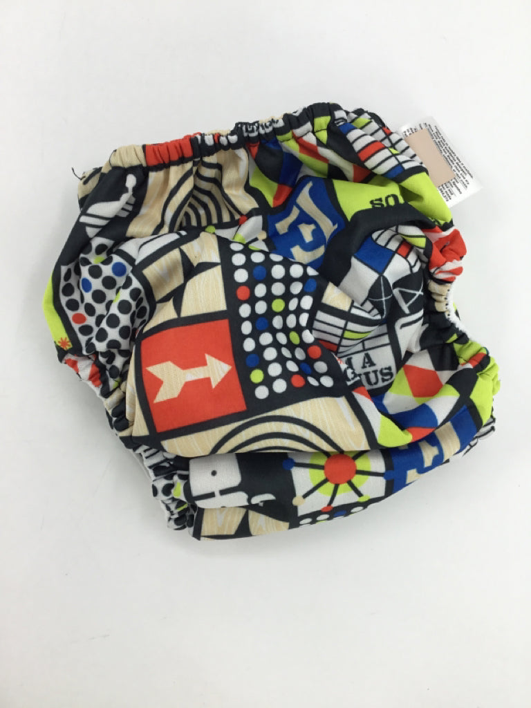 Bum Genius Child Size One Size Multi-Color Print Free Time Cloth Diaper