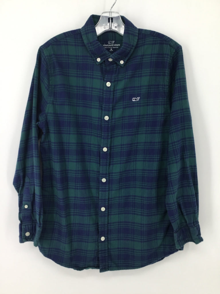vineyard vines Child Size 12 Blue Plaid Shirt - boys